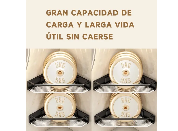 Foto 4 pulgar | Set De 4 Repisas Y Jaboneras De Esquina Xtellar Para Baño