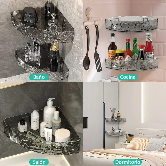 Foto 4 pulgar | Juego De 2 Organizadores Xtellar De Esquina Para Baño Y Cocina  Estante De Almacenamiento Multifuncional
