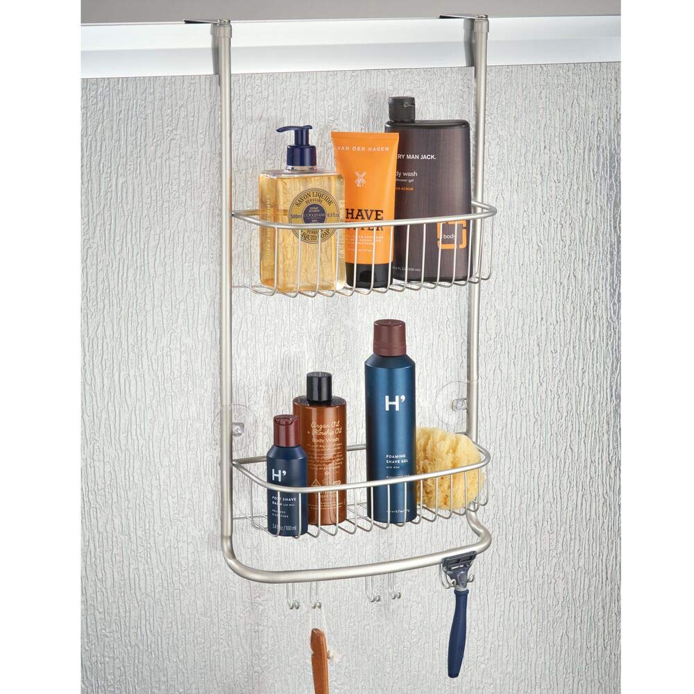 Foto 5 | Carrito Para Colocar Sobre La Puerta Para Bañera/ducha Mdesign Omni Con 2 Cestas - Venta Internacional.