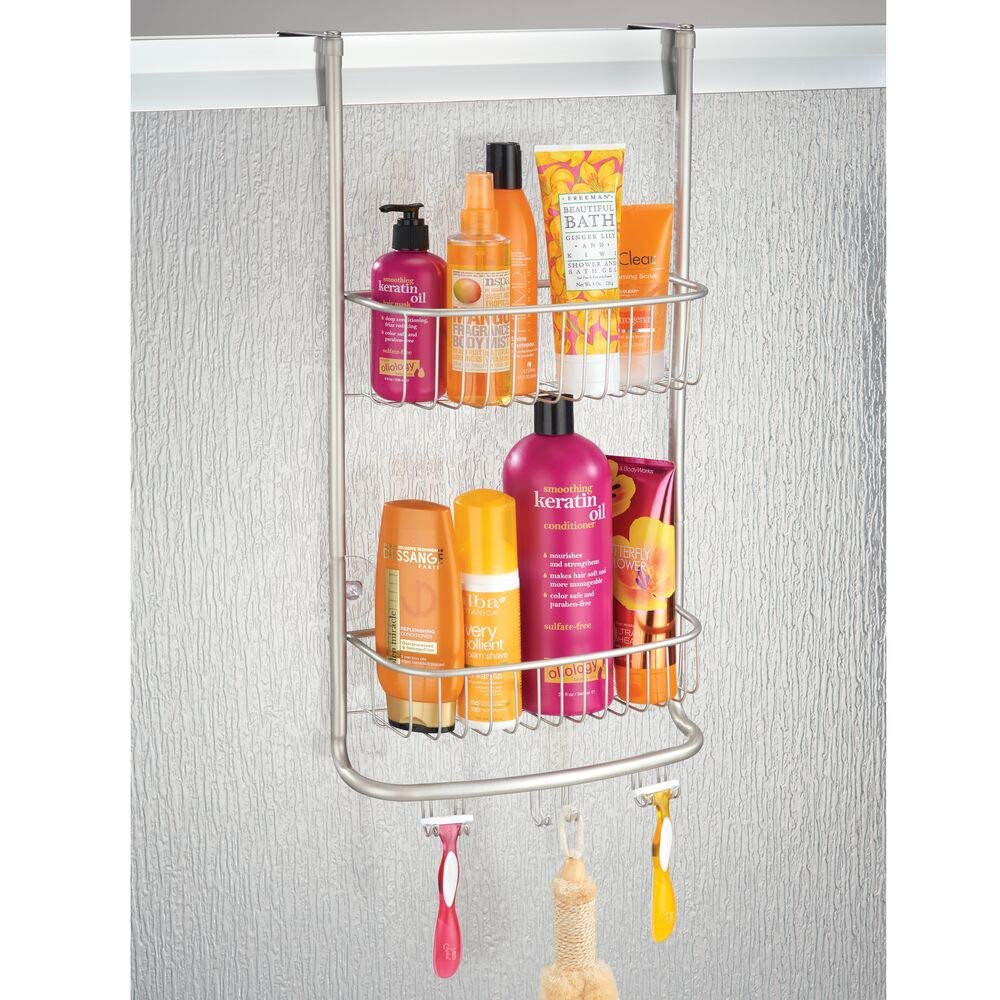 Foto 7 | Carrito Para Colocar Sobre La Puerta Para Bañera/ducha Mdesign Omni Con 2 Cestas - Venta Internacional.
