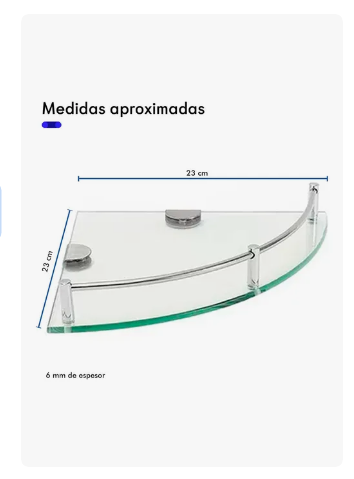 Foto 4 pulgar | Set 4 Repisas Esquineras Vidrio Baño Ducha Organizador