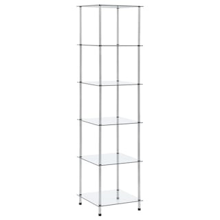 Foto 1 | Estante Vidaxl De Vidrio Templado Transparente De 6 Niveles Y Acero Inoxidable - Venta Internacional.