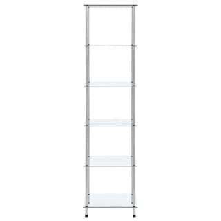 Foto 2 | Estante Vidaxl De Vidrio Templado Transparente De 6 Niveles Y Acero Inoxidable - Venta Internacional.