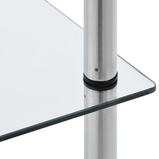 Foto 4 | Estante Vidaxl De Vidrio Templado Transparente De 6 Niveles Y Acero Inoxidable - Venta Internacional.