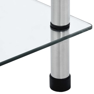 Foto 5 | Estante Vidaxl De Vidrio Templado Transparente De 6 Niveles Y Acero Inoxidable - Venta Internacional.