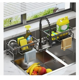 Foto 4 | Estante Organizador De Fregaderos De Cocina Soporte Esponja