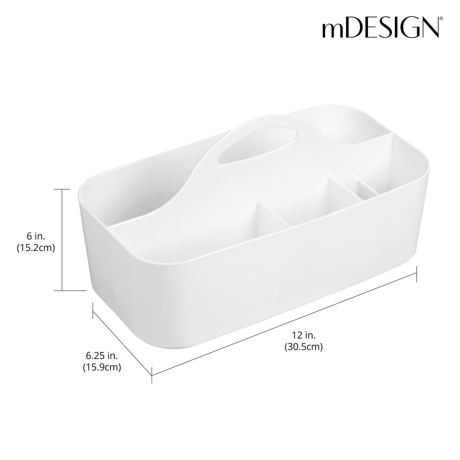 Foto 4 | Carrito De Ducha Mdesign Para Champú  Jabón Y Maquinillas De Afeitar  Color Blanco - Venta Internacional.