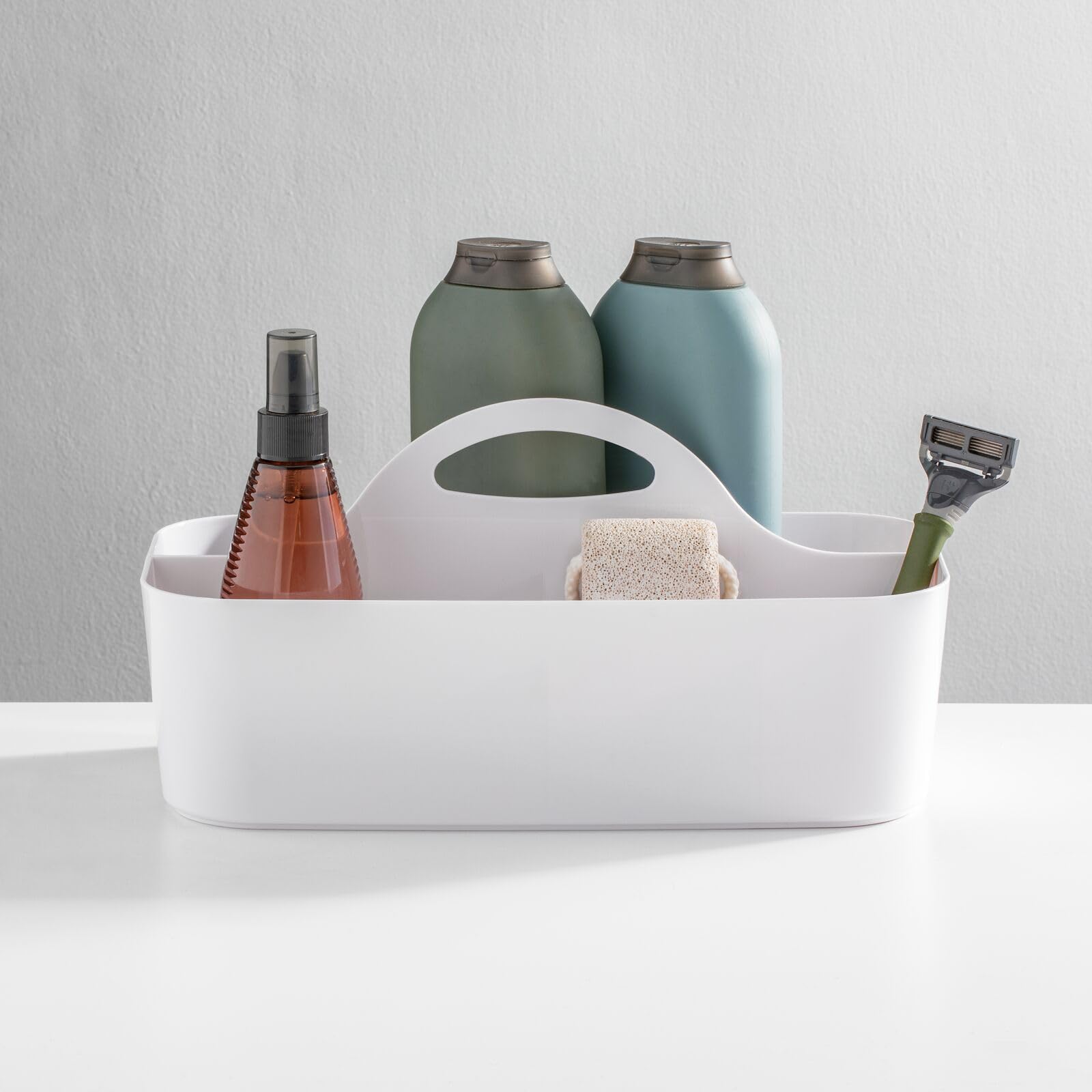 Foto 7 | Carrito De Ducha Mdesign Para Champú  Jabón Y Maquinillas De Afeitar  Color Blanco - Venta Internacional.