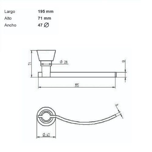 Foto 5 pulgar | Toallero De Semiargolla Marca Gravita