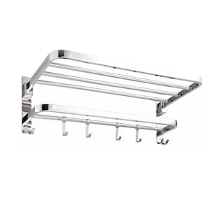 Foto 1 | Toallero Doble Acero Inoxidable Baño De Pared Con Ganchos Eo Safe Imports Esi-16323 Plata