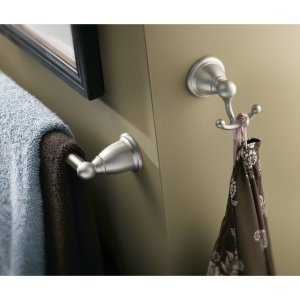 Foto 4 pulgar | Gancho Doble Para Bata O Toalla Moen Brantford Yb2203bn, Níquel Cepillado - Venta Internacional.