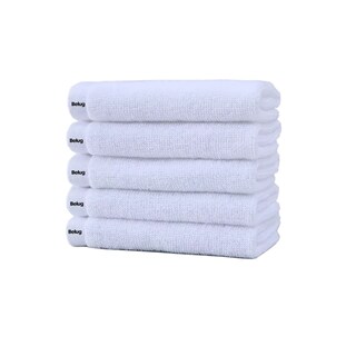Foto 1 | Toalla Facial 100% Algodón 30 X 30 Cm 5 Pzas, Belug Blanco