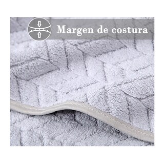 Foto 2 | Toallas De Baño Completo Grande 70×140 Cm 3 Piezas, Gris Claro + Gris Oscuro + Verde