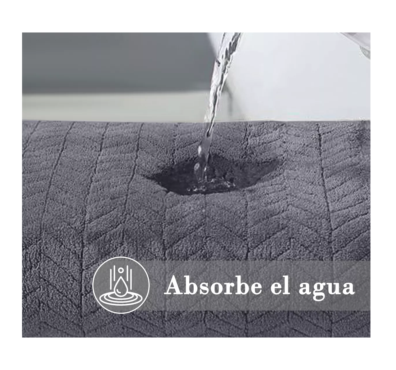 Foto 4 pulgar | Toallas De Baño Completo Grande 70×140 Cm 3 Piezas, Gris Claro + Gris Oscuro + Verde