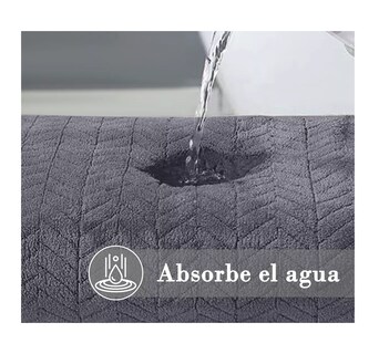 Foto 3 | Toallas De Baño Completo Grande 70×140 Cm 3 Piezas, Gris Claro + Gris Oscuro + Verde