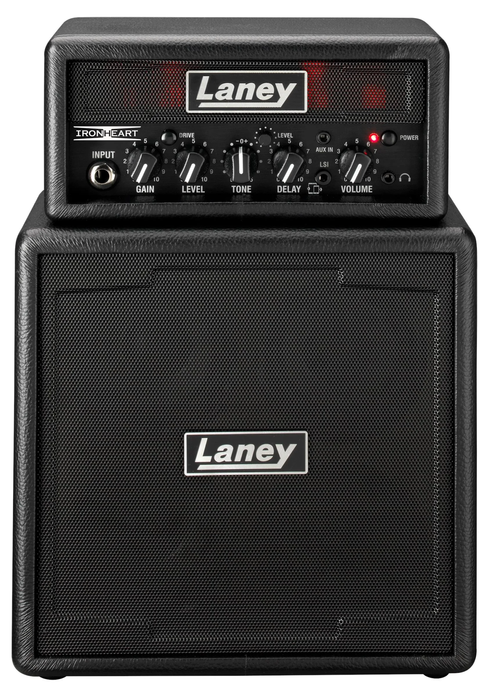 Mini Cabezal y Gabinete para Guitarra Laney MINISTACK-B-IRON color Negro