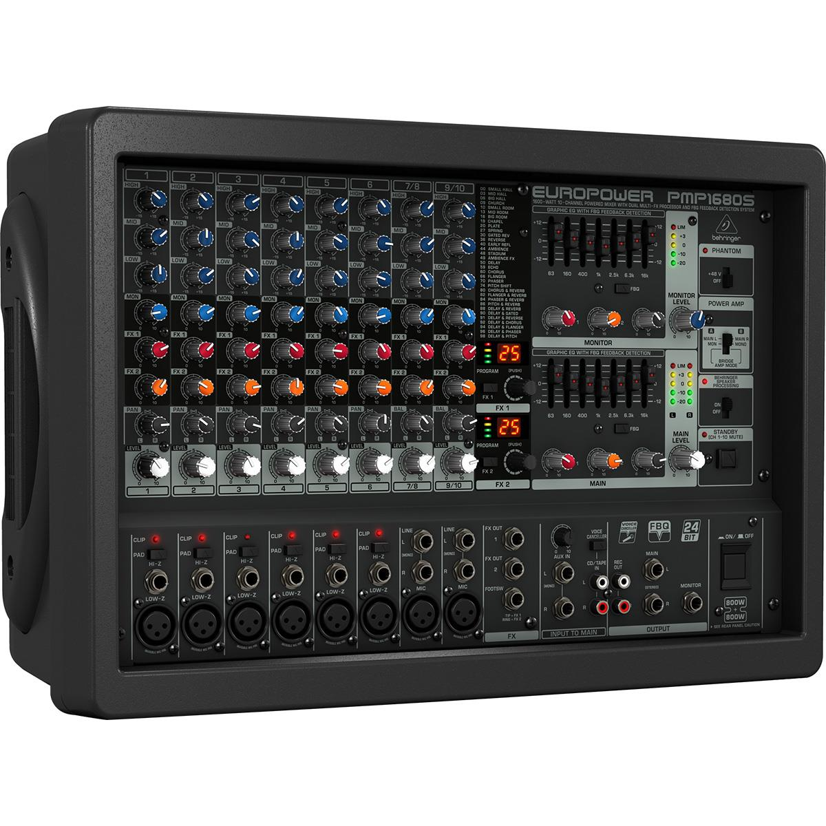 Behringer Pmp1680s Mezcladora Amplificada 10 Canales 1600 W