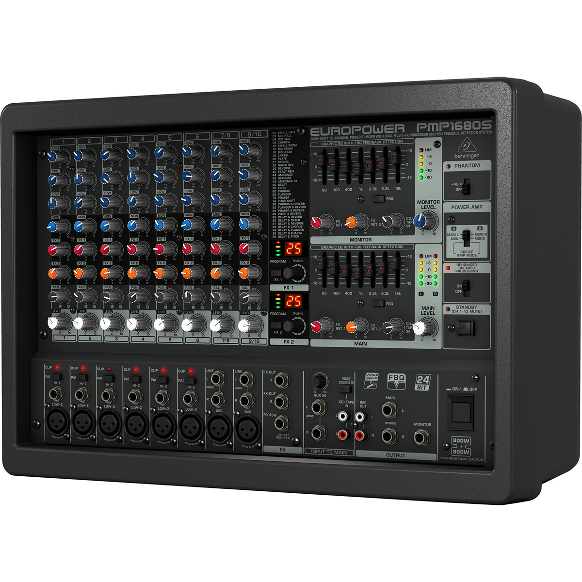 Foto 3 | Behringer Pmp1680s Mezcladora Amplificada 10 Canales 1600 W