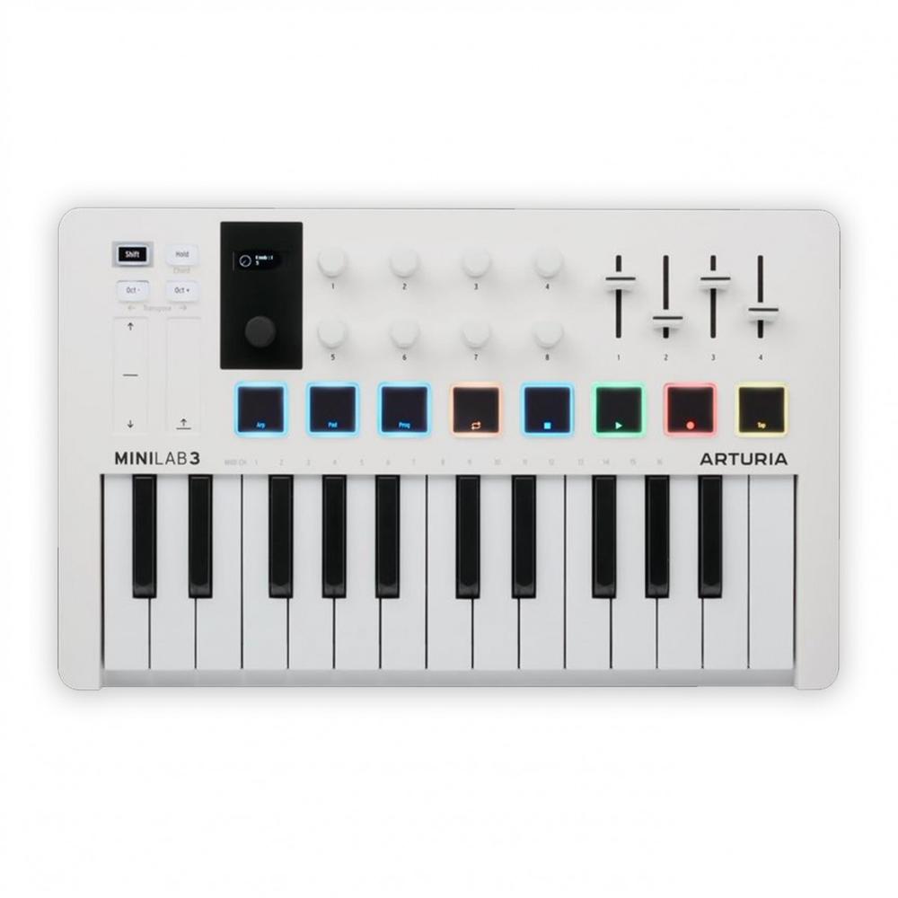 Foto 2 pulgar | Teclado Controlador Midi Usb Arturia Minilab 3 Blanco