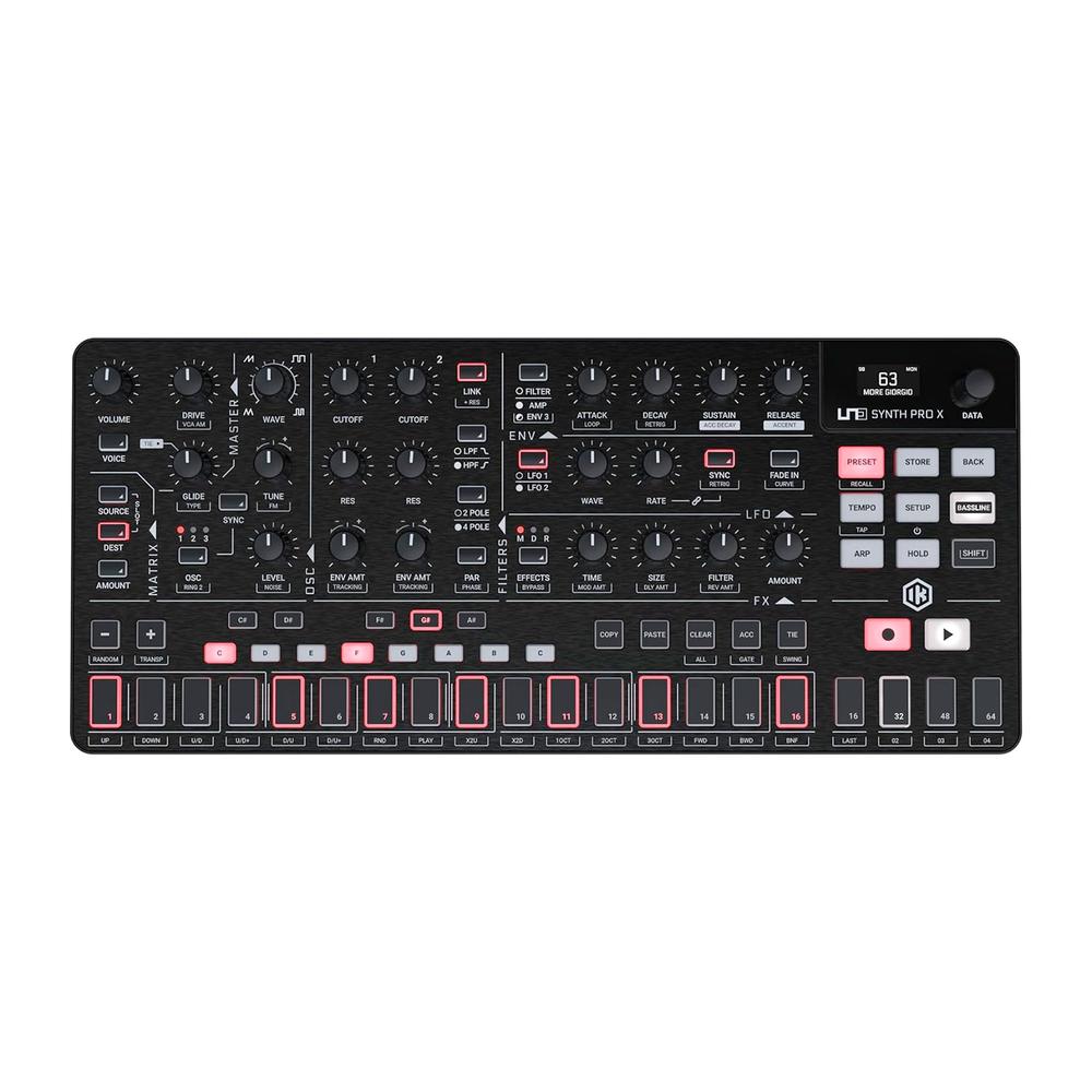 Sintetizador Analógico Ik Multimedia Uno Synth Pro X Color Negro Parafónico De Doble Filtro