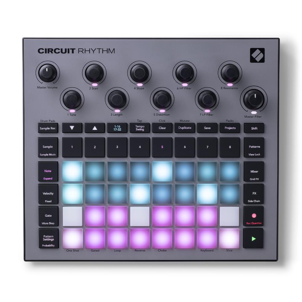 Foto 2 pulgar | Sampler para Crear Ritmos Novation Circuit Rhythm Gris con 28 Botones