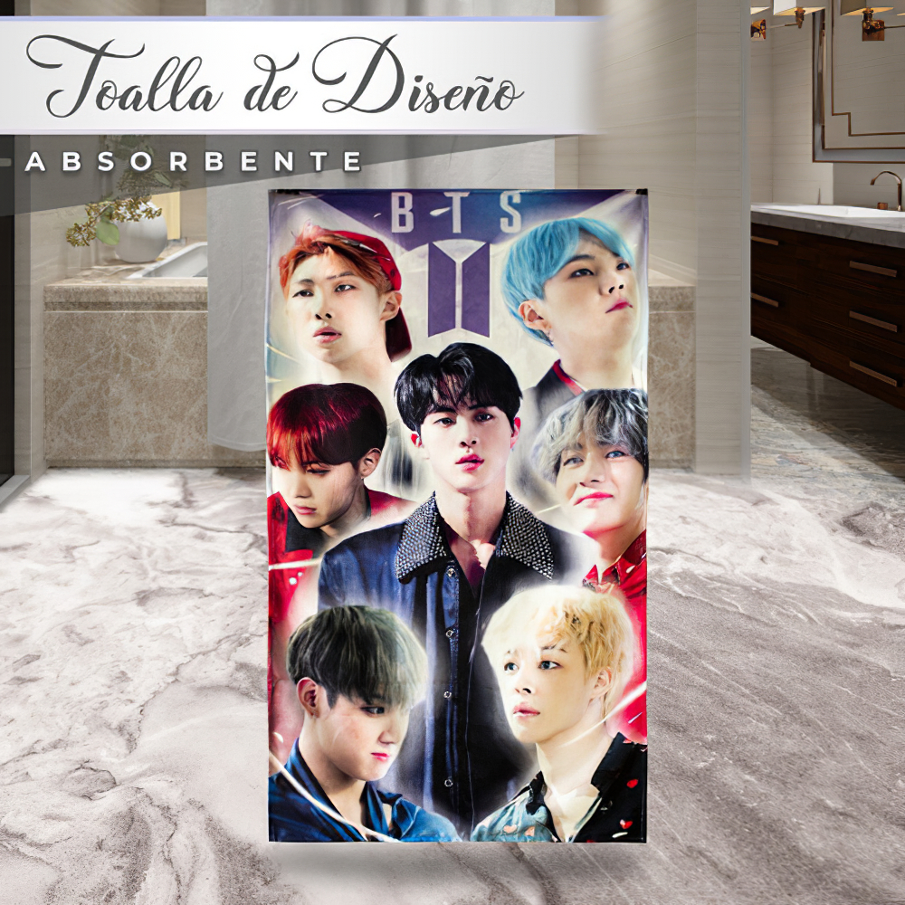 Foto 3 | Toalla de Baño Bts Army Nubisuave