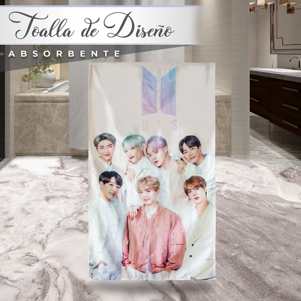 Foto 3 | Toalla de Baño Bts Army Nubisuave