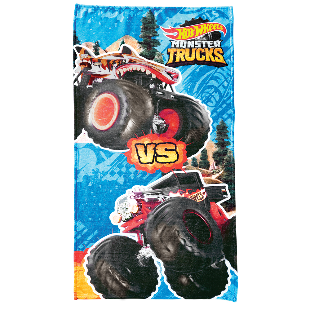 Foto 2 pulgar | Toalla de Baño Concord Tbiu061 Hot Wheels Monster Trucks