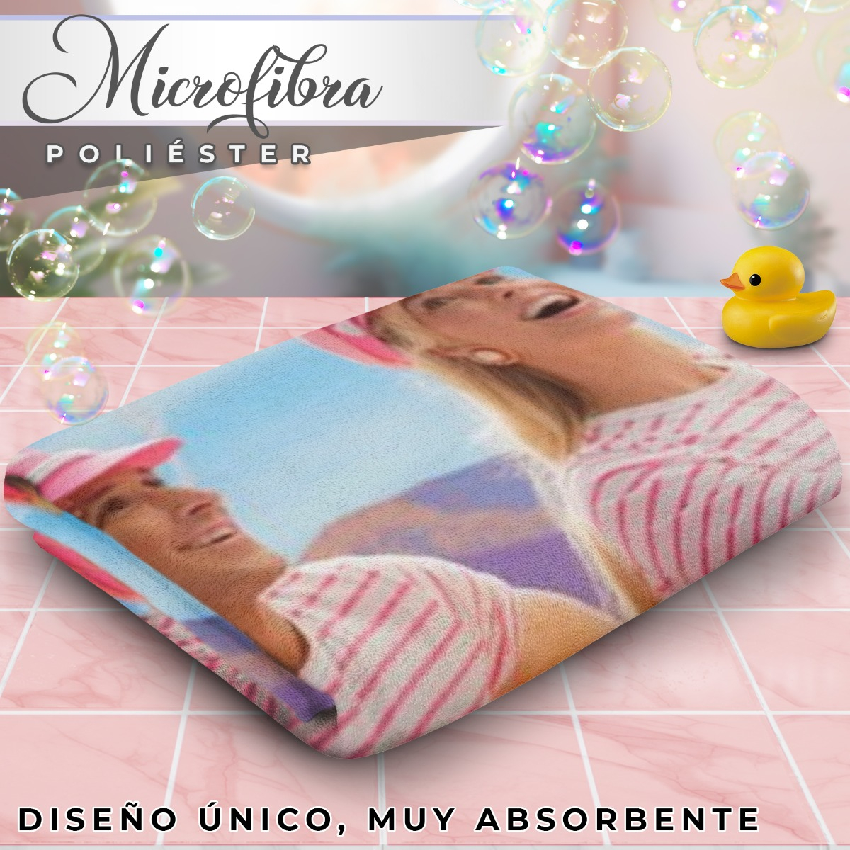 Foto 4 pulgar | Toalla de Baño NubiSuave Barbieland Multicolor