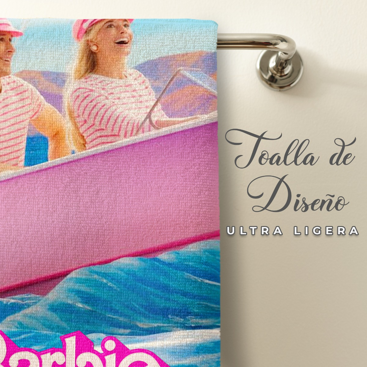 Foto 5 | Toalla de Baño NubiSuave Barbieland Multicolor