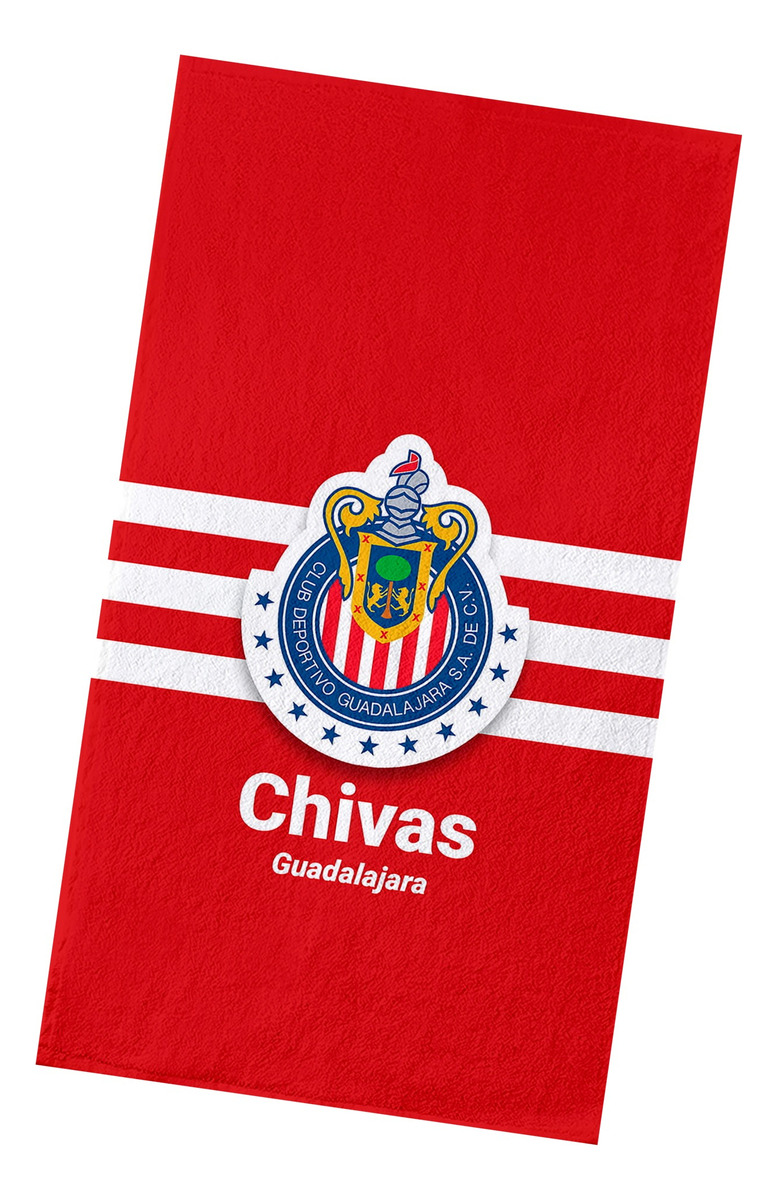 Foto 2 pulgar | Toalla de Baño Club Chivas Rayadas Guadalajara Microfibra NubiSuave