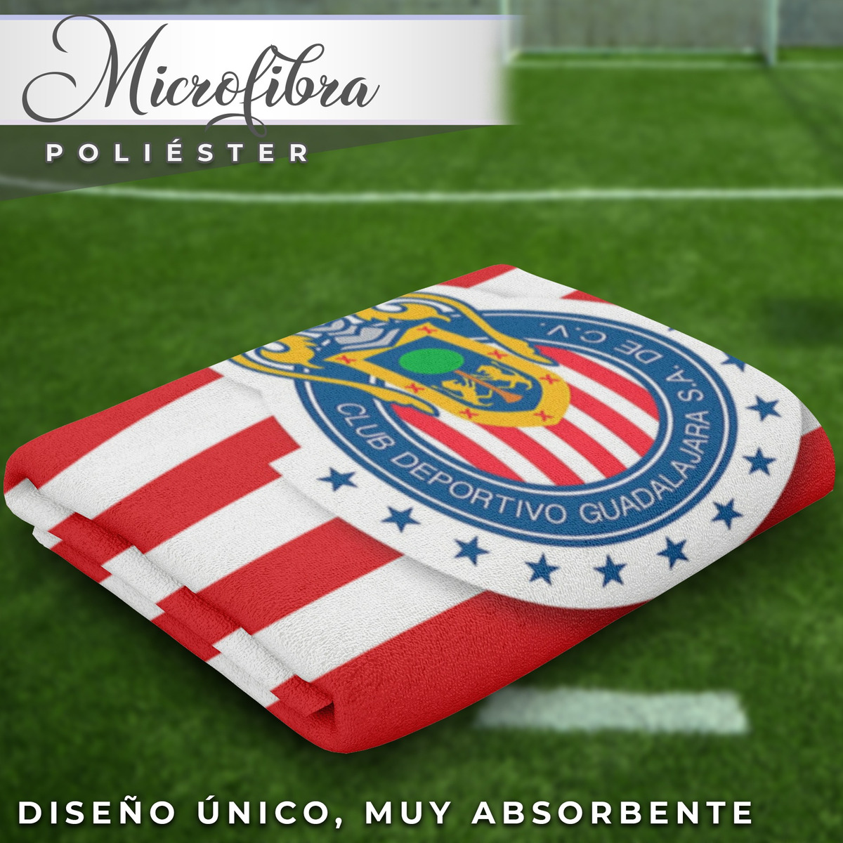 Foto 2 | Toalla de Baño Club Chivas Rayadas Guadalajara Microfibra NubiSuave