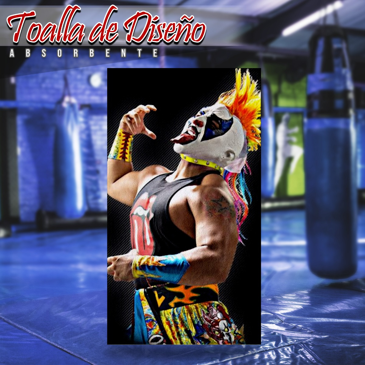 Foto 5 pulgar | Toalla de Baño Diseño Poliéster Lucha Libre Psycho Clown NubiSuave