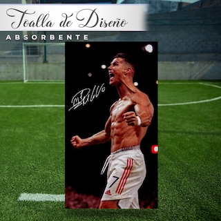 Foto 5 | Toalla de Baño NubiSuave Cr7 Cristiano Ronaldo Microfibra Ligera