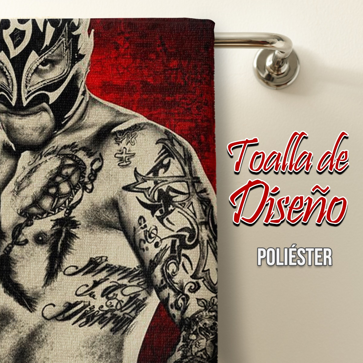 Foto 6 pulgar | Toalla de Baño NubiSuave Diseño Microfibra Poliéster Lucha Libre Fénix