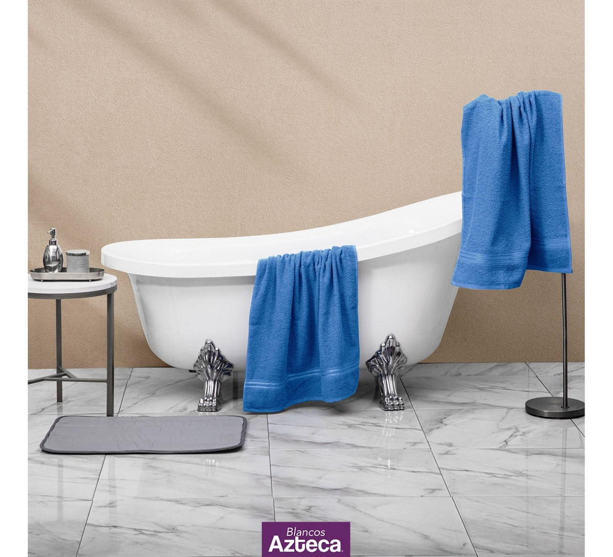 Foto 3 pulgar | Toalla de Baño Completo 100% Algodón 130 X 70 Cm 1 Pieza Azul Rey