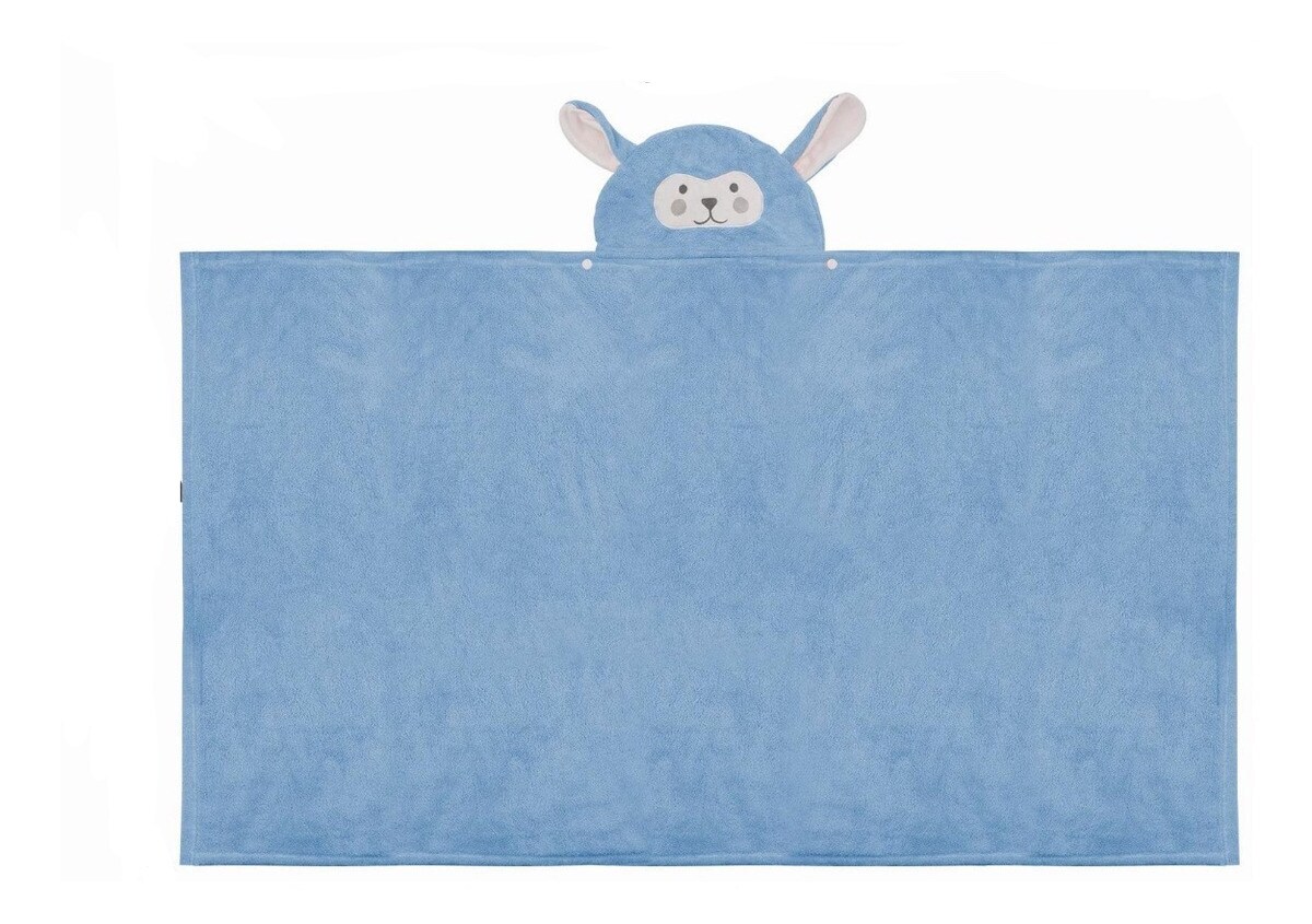 Toalla con Diseños de Animales Divertidos Franela Frazada Azul para Bebé $743