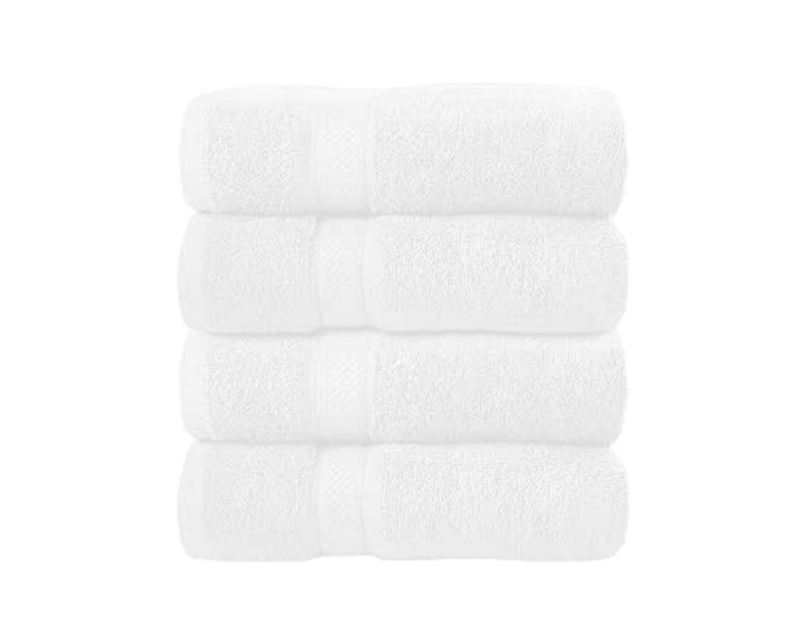 Set de 4 Toallas de Baño Bluelander Blancas una Tamaño Grande una Para Manos y Dos Faciales $899