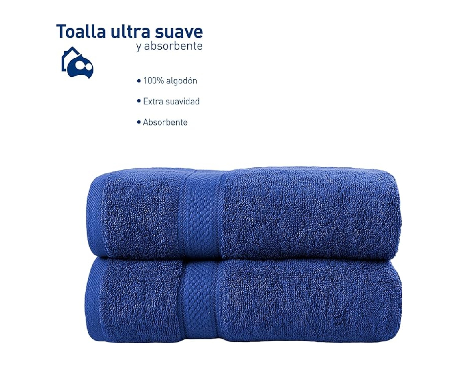 Foto 3 pulgar | Set de 4 Toallas de Baño Bluelander Azules una Tamaño Grandecuna para Manos y Dos Faciales