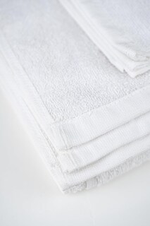 Foto 5 | Gila Toalla De Baño De Algodón Línea Essentials I Paquete De 8 Toallas Blancas Para Cuerpo Medio Baño