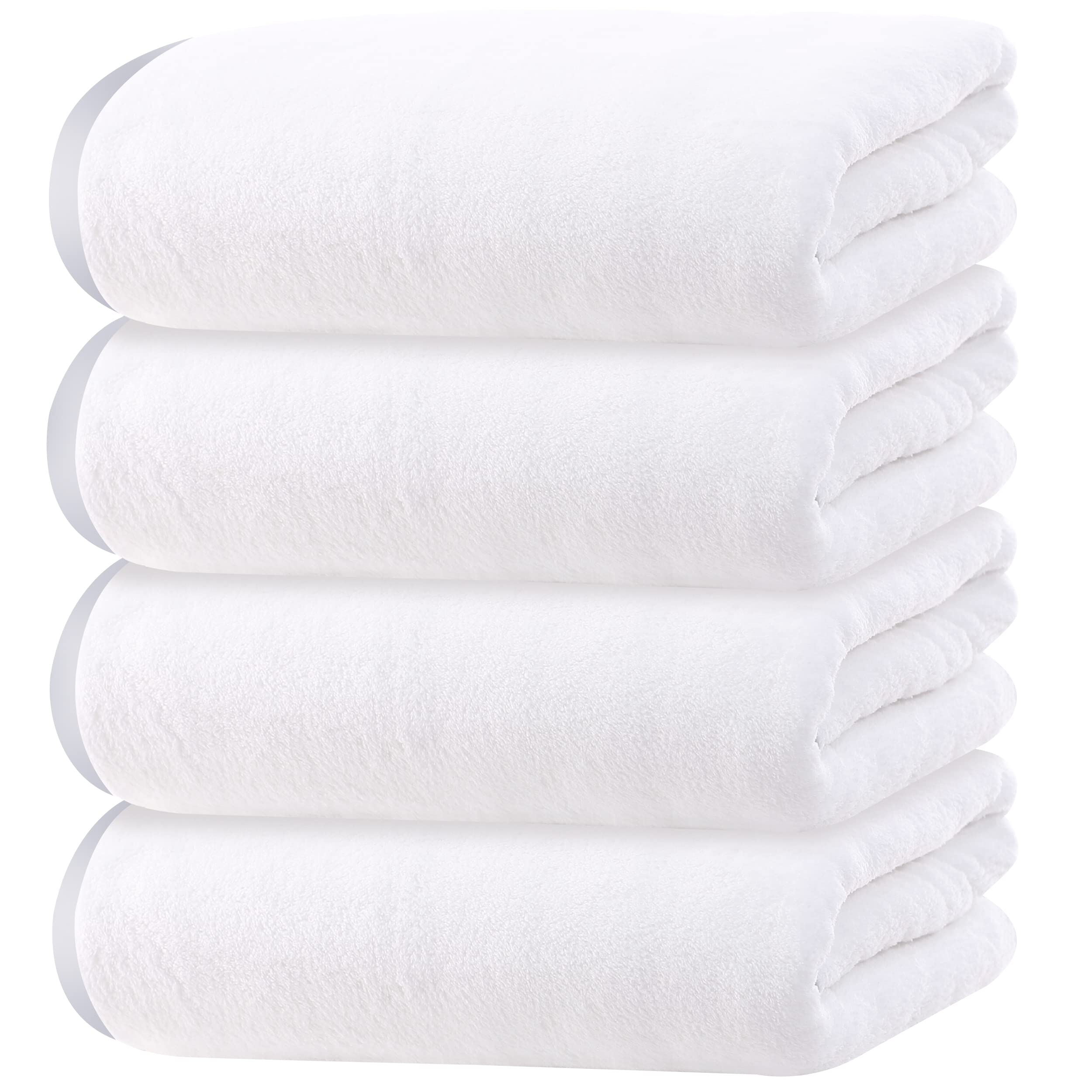 Juego De Toallas De Baño Cosy Family De Microfibra, Paquete De 4 (blanco) - Venta Internacional.