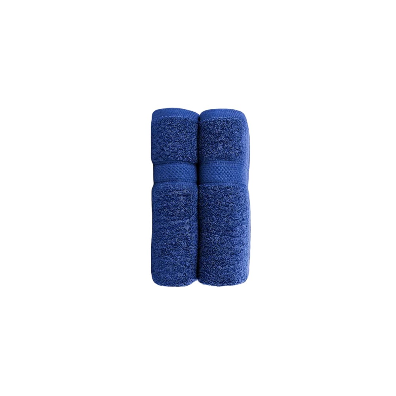 Foto 5 pulgar | Juego de 2 Toallas de Baño 140 cm x 70 cm 100% Algodón Azul Oscuro