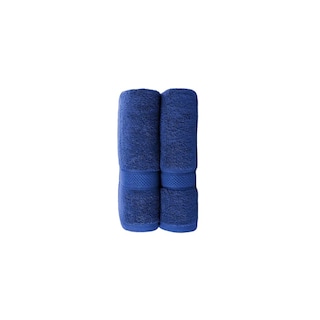 Foto 5 | Juego de 2 Toallas de Baño 140 cm x 70 cm 100% Algodón Azul Oscuro