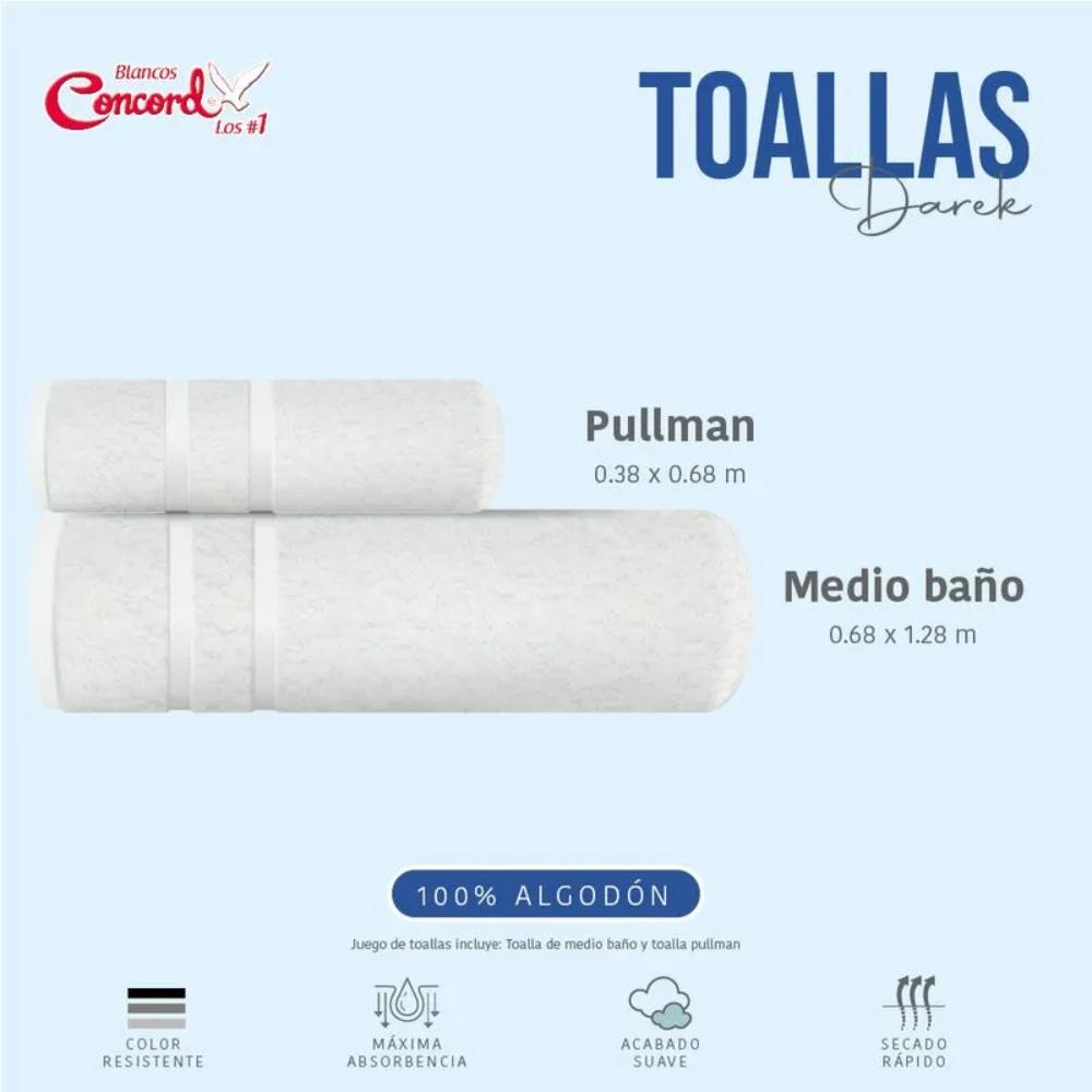 Foto 4 pulgar | Juego Toallas de Baño Darek Gris Acabado Suave Concord