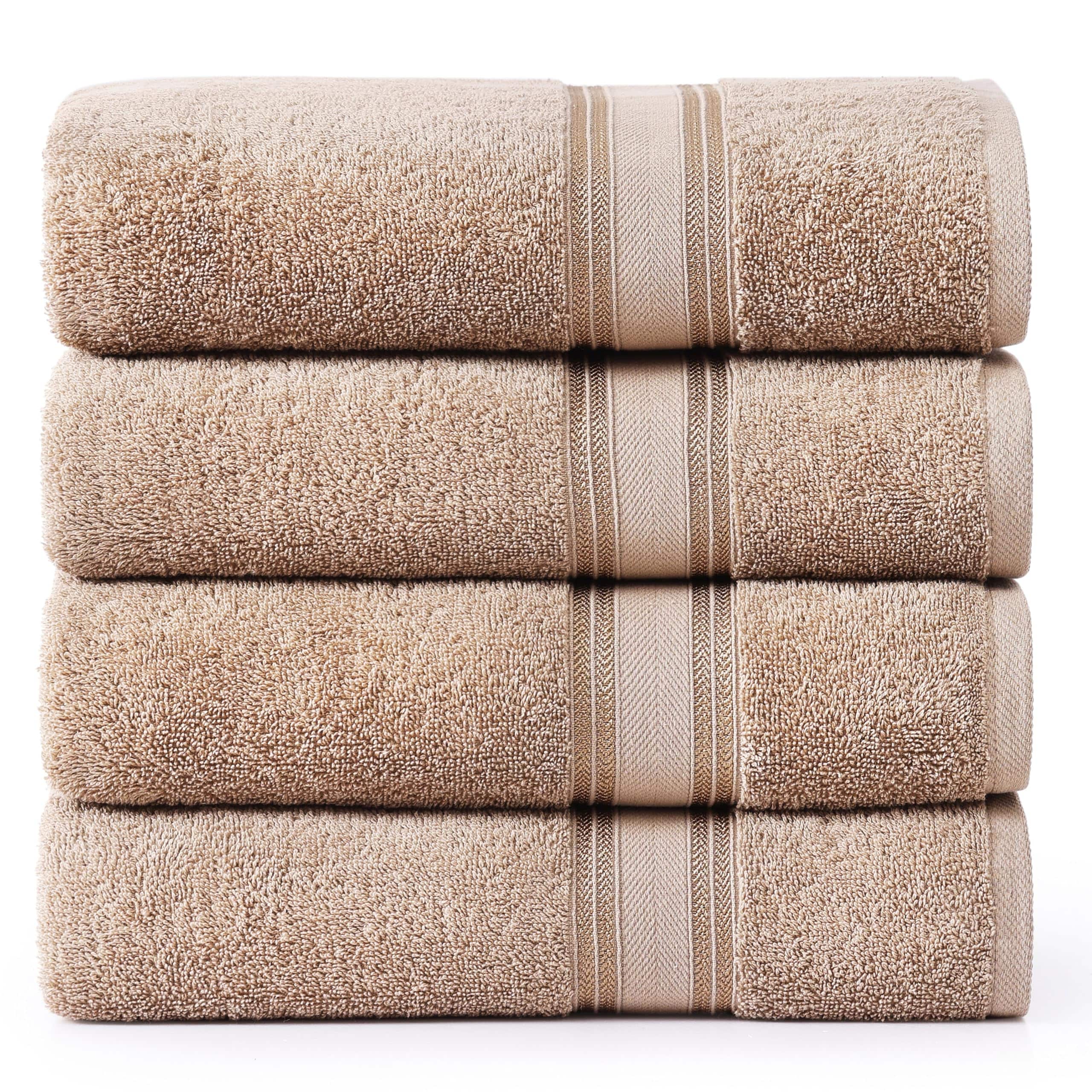 Juego De Toallas De Baño Lane Linen Luxury, 100% Algodón, Paquete De 4 Unidades, Color Topo - Venta Internacional. $1,124