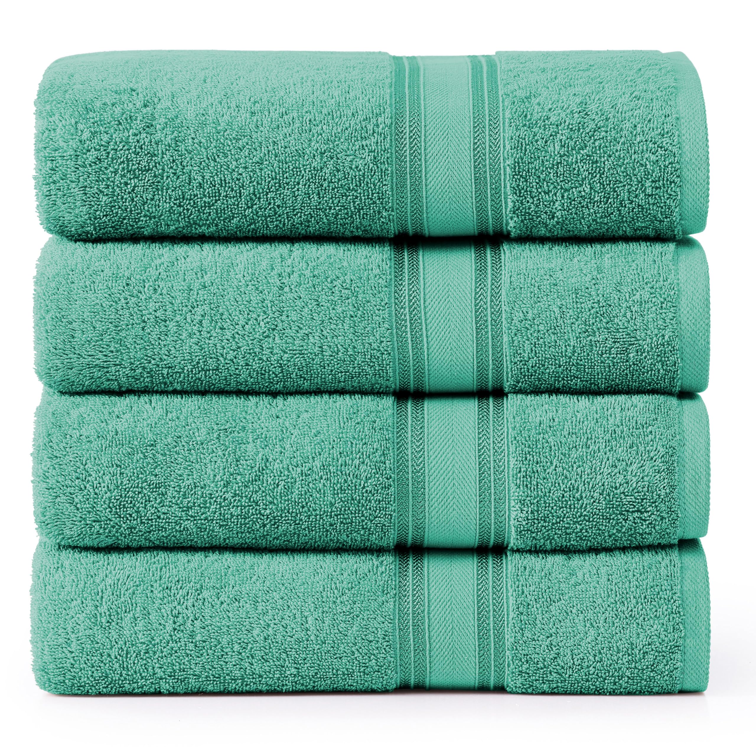 Juego De Toallas De Baño Lane Linen Luxury, 100% Algodón, Paquete De 4 Unidades, Verde Azulado - Venta Internacional.