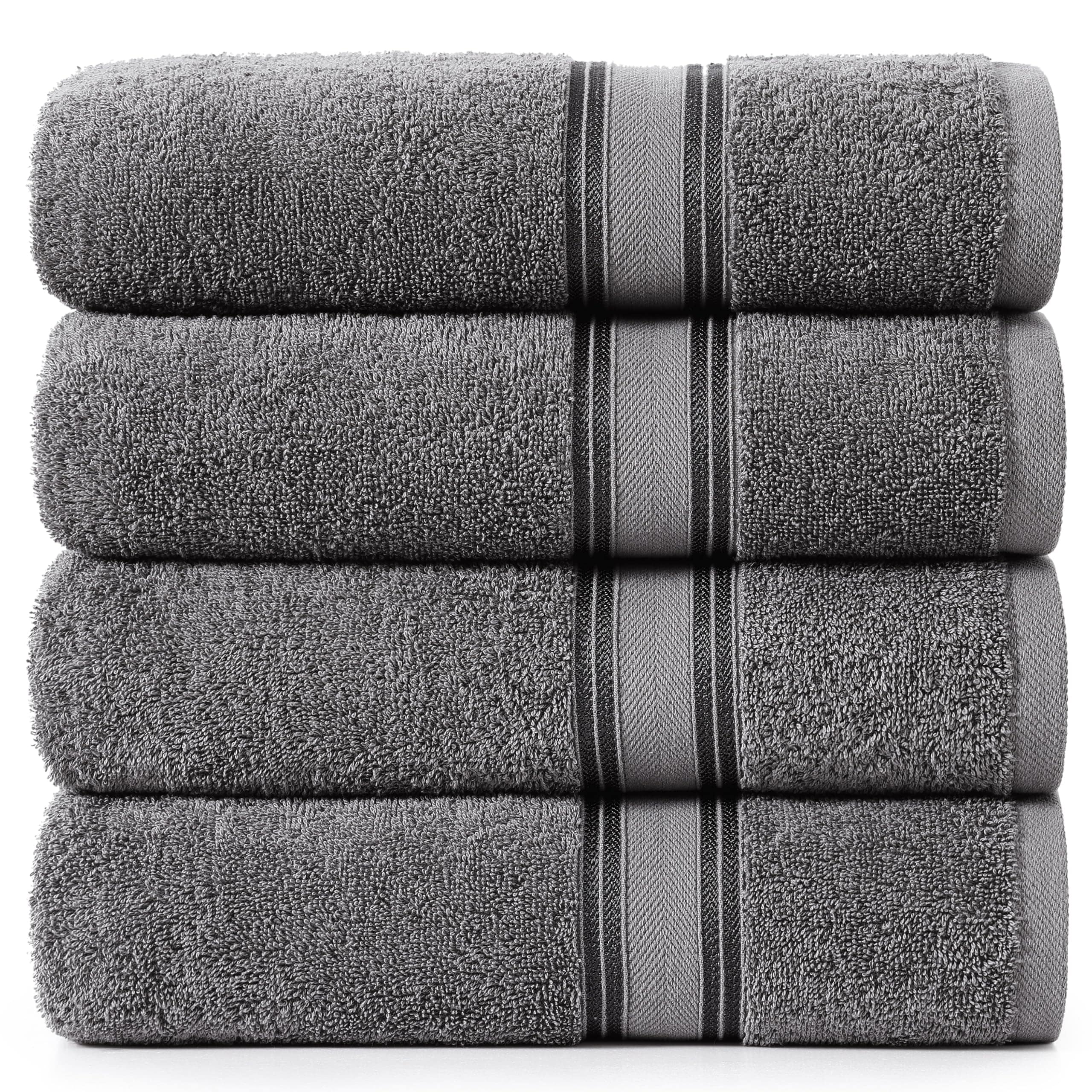 Juego De Toallas De Baño Lane Linen Luxury, 100% Algodón, Paquete De 4, Color Gris - Venta Internacional. $1,052