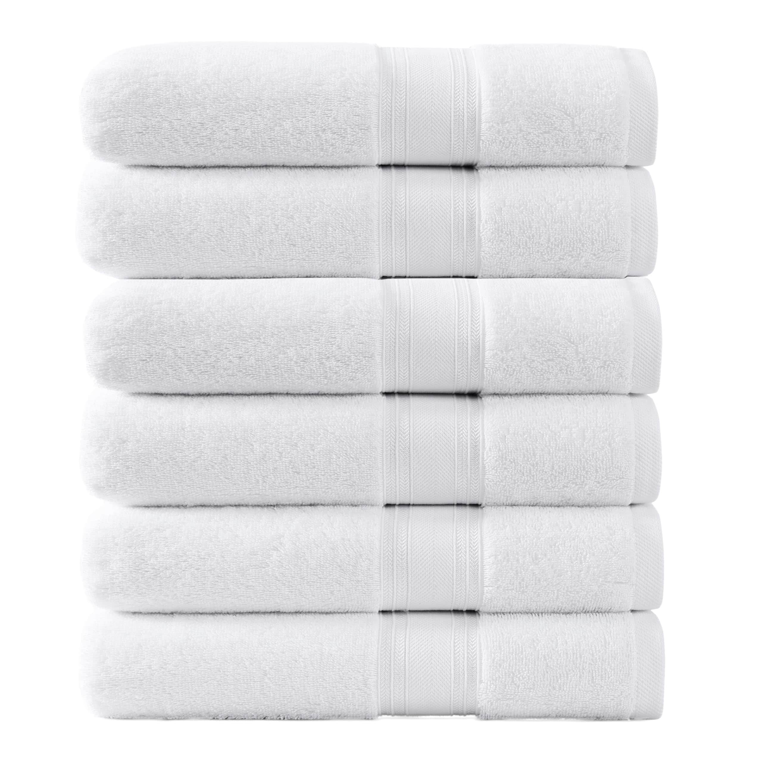 Juego De Toallas Bath Lane Linen, Color Blanco, 100% Algodón, 6 Piezas - Venta Internacional. $1,146