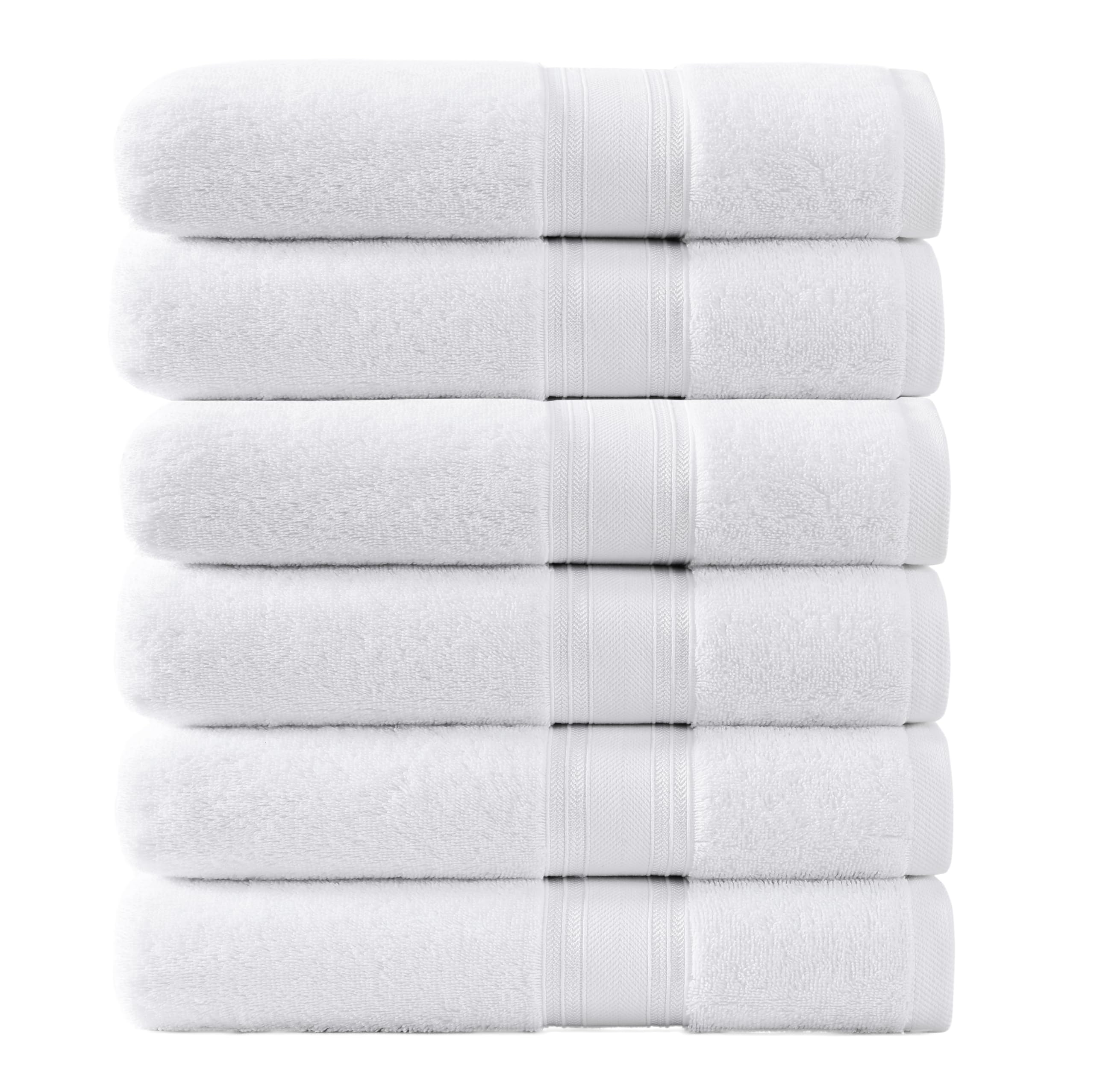 Juego De Toallas Bath Lane Linen, Color Blanco, 100% Algodón, 6 Piezas - Venta Internacional.