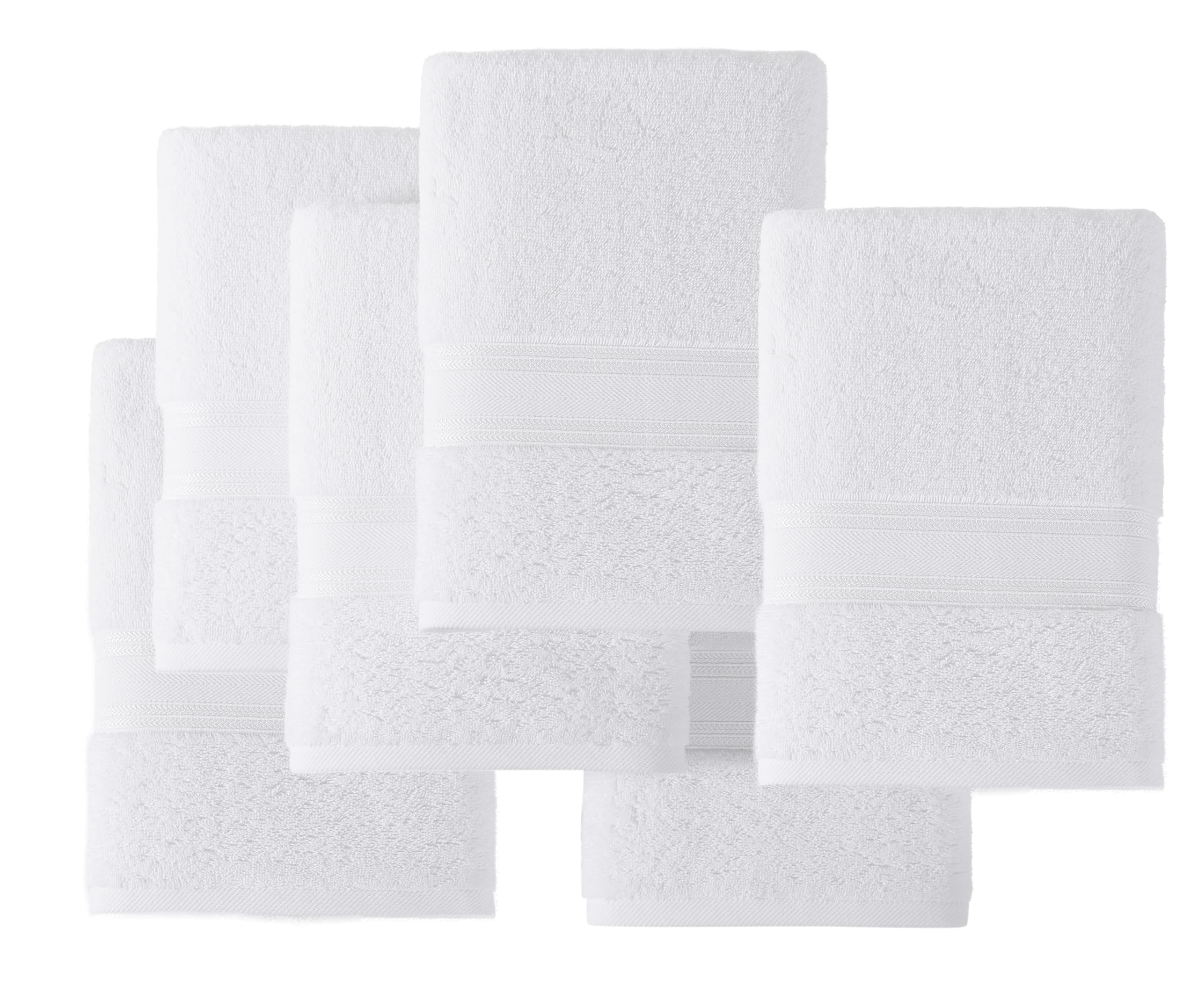 Foto 4 pulgar | Juego De Toallas Bath Lane Linen, Color Blanco, 100% Algodón, 6 Piezas - Venta Internacional.